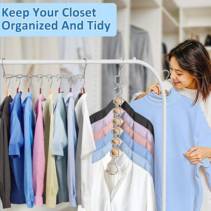 12 Pack Space Saving Hangers for Clothes, Sturdy Metal Hangers Heavy Duty Magic - Image 6