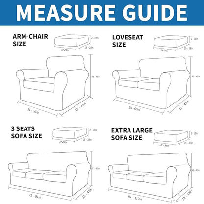 XINEAGE 2026 New 4 Pieces Extra Large Couch Covers - Image 2