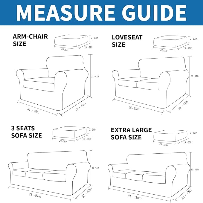 XINEAGE 2026 New 3 Pieces Couch Covers - Image 2