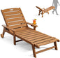 Outdoor Lounge Chair with 5-Position Adjustable, Outside Lounge Chair with Cup by LegacyAmerhomeDirect