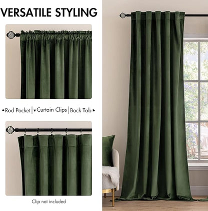 MIULEE Velvet Curtains 84 inches 2 Panels - Image 2