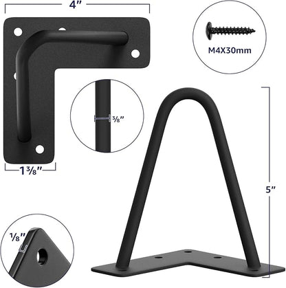 SMARTSTANDARD 5 Inch Heavy Duty Hairpin Furniture Legs, Metal Home DIY Projects - Image 2