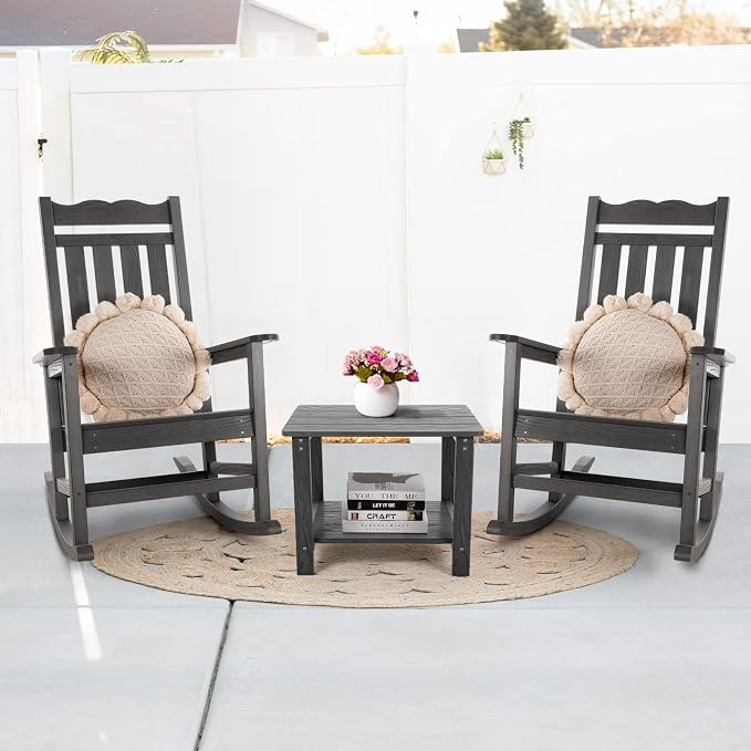 Stoog Outdoor & Indoor Rocking Chairs Set of 2, All-Weather Porch Rocker - Image 2