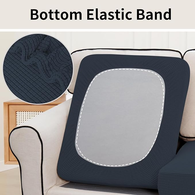 Easy-Going Stretch 3 Pieces Oversized Couch Cushion Cover - Image 4