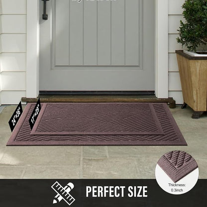 Sturdy Front Door Mat, Absorbent Muddy Dirt Resist Welcome Door Mats Outdoor - Image 5