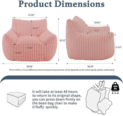 Giant Plush Bean Bag Chair for Adults - Image 2