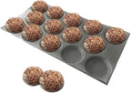 Bluedrop Silicone Hamburger Bread Forms Perforated Silicone Bakery Molds Tartlets Pita Moulds Sheets Food Grade for Industrial Large Size