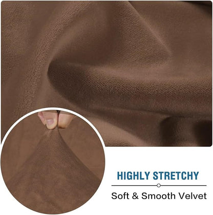 H.VERSAILTEX Velvet Stretch Individual Couch Cushion Cover Plush Slipcover - Image 5