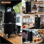 WantJoin 2-pack Insulated Beverage Dispenser-Thermal Hot and Cold Beverage Dispenser Tea Dispenser Stainless Steel 12L/3.2Gal Hot Drink Dispenser with Spigot for Hot Tea&Coffee,Cold Milk,Juice Black