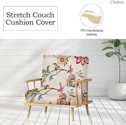 CALBODE 12pcs Single Seat Floral Print Outdoor Sofa Cover, Waterproof Elastic - Image 4