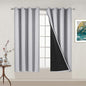 Yakamok Light Grey 100% Blackout Curtains 54 Inches Long 52" Wide 2 Panel | by Yakamok