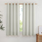 NICETOWN Thick Linen Gray Curtains 63 inches Long, Eyelet Top Privacy Assured by NICETOWN