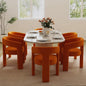 BESTANO Set of 6 Modern Velvet Fabric Upholstered Dining Chairs by BESTANO