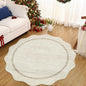 GarveeHome Scalloped Washable Round Rugs Non-Slip Round Rug 4 ft by GarveeHome