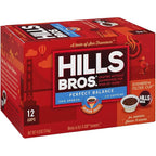 Hills Bros Single Serve Coffee Pods, Perfect Balance, Medium Roast Coffee, 12 Count-Keurig Compatible, Roasted Arabica Coffee Beans, Less Caffeine, Full-Body Flavor