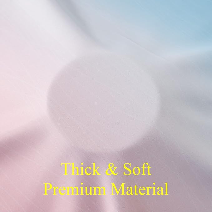 Pink and Blue Ombre Curtains for Bedroom 45 Inch Long | Room Darkening Curtains - Image 8