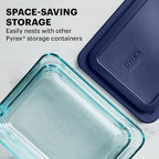 Pyrex Simply Store (5-Pack) Medium Glass Food Storage Containers Set, (3, 4 & 6 Cup) Meal Prep Containers With BPA-Free Lids, Dishwasher & Microwave Safe