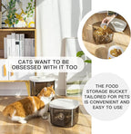 Rice Dispenser,5.28 Qt/5 L/10 Lbs Food Storage Container with Measuring Cup Food Cereal Container Bins Household for Pet Food Organization