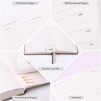 &And Per Se Lined Journal Notebook, 365 Pages, A5, 5.7'' x 8'' 100GSM Thick Paper, Journals for Writing, Hardcover Notebooks for Women Men (Brown)