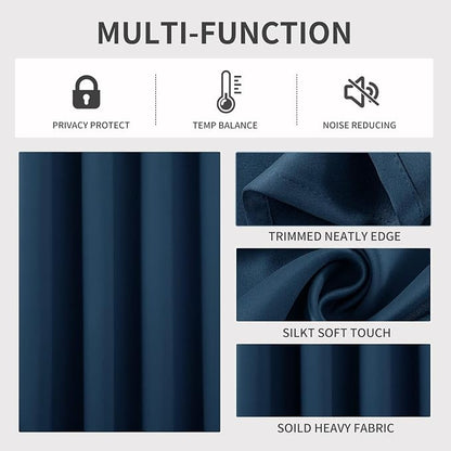 Joydeco Blackout Curtains 95 Inches Long 1 Panel, Thermal Insulated Long - Image 3
