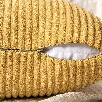 MIULEE Golden Mustard Decorative Throw Pillow Covers - Image 3