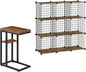 HOOBRO Foldable End Table, C Shaped Side Table by HOOBRO