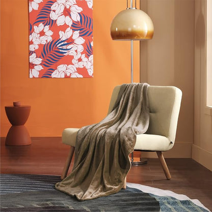 Bedsure GentleSoft Fleece Throw Blanket Camel - Image 6
