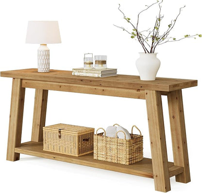 LITTLE TREE 70.9" Solid Wood Console Table - Image 3