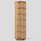 YOWOS Rotating Bookshelf Tower, 360° Display Spinning Bookcase, Bamboo by YOWOS