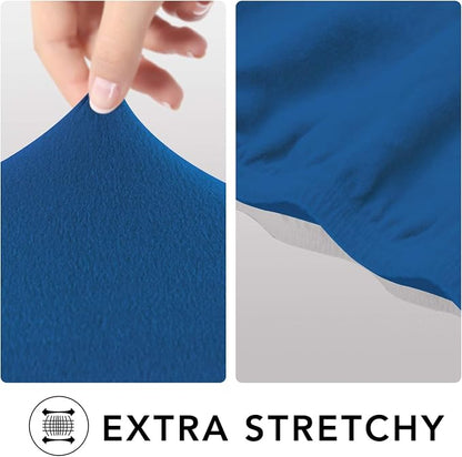 PureFit Stretch Couch Covers for Sofa 4 Seater Slipcovers Classic Blue | - Image 4