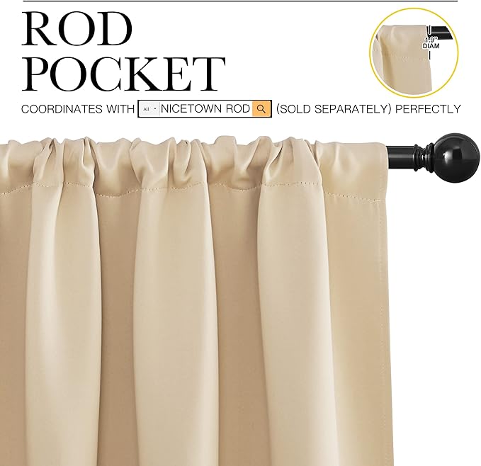 NICETOWN Room Darkening Curtains - Image 3