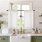 BGment Linen Cafe Curtains, 30 Inch Long Drapes by BGment