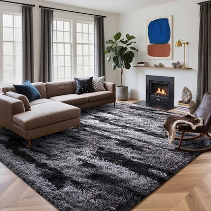6x9 Ft Large Shag Rugs for Living Room Decor, Tie-Dyed Ultra Soft Fluffy Furry by Cuzwlovita