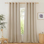 NICETOWN Linen Flax Semi Sheer Curtains 94" Length, Grommet Window Treatments by NICETOWN