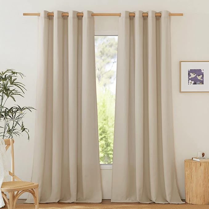 NICETOWN Thick Flax Linen Curtains by NICETOWN