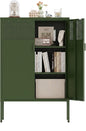 Metal Storage Cabinet, 2 Door TV Stand, Metal Mesh Accent Cabinet, Magnetic by XIUSVON