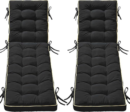 2 Pack 80x26 Inch Folding Chaise Lounge Cushion Quick Dry by AMCATON