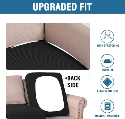H.VERSAILTEX Super Stretch Individual Seat Cushion Covers Sofa Couch Slipcover - Image 6