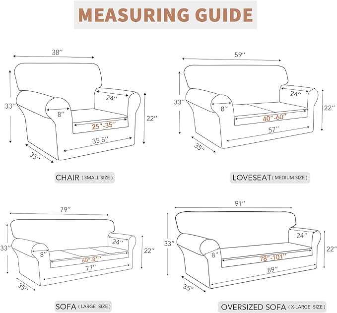 Easy-Going 100% Waterproof Couch Cover, 3 Cushion Oversized Sofa Cover | - Image 2