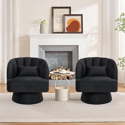 Garvee Ultra-Plush Swivel Accent Chair, 360° Barrel Lounge Chair - Image 6
