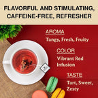 BREWIX, Hibiscus Orange Tea Bags (25 Plant Based Tea Bags) Caffeine-Free, Made with Real - Hibiscus Flowers, Rosehip, Orange Peel, Raspberry Leaf | Contains Antioxidants & Support Overall Health