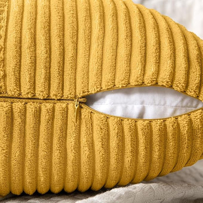 MIULEE Mustard Yellow Decorative Lumbar Throw Pillow Covers 12x20 in 2 Pack | - Image 6
