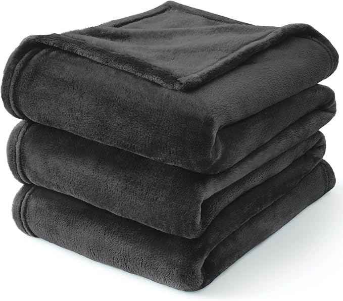 BEDELITE Fleece Blanket Soft Plush King Bed Blanket Charcoal Grey 108"x90" | - Image 7