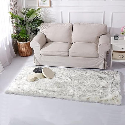 Latepis 2x5 Runner Faux Fur Rug White by Latepis