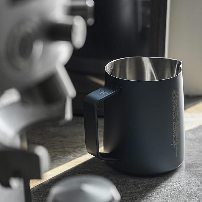 MHW-3BOMBER Espresso Steaming Pitcher Milk Frothing Pitcher Stainless Steel Milk Coffee Cappuccino Latte Art Barista Cup (Matte Blue, 16.9oz/500ml) P5014MB-OS