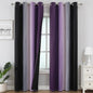 Black and Purple Ombre Blackout Curtains 90 Inch Length | Room Darkening by ESTELARTEXTILER