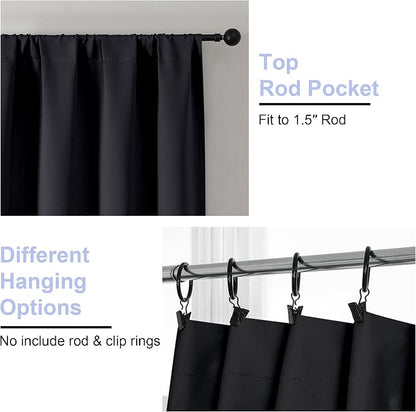 Simplebrand Ava Halloween Black Short Blackout Curtains - Image 4