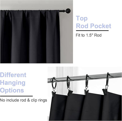 Simplebrand Ava Halloween Black Short Blackout Curtains - Image 4