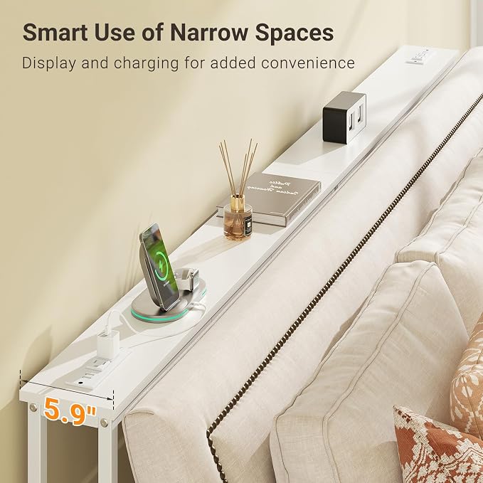 ELYKEN 5.9" Narrow Console Sofa Table - Image 6