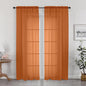 Sheer Curtains 72 Inches Long 2 Panels Set, Light Filtering Sheer Curtain Rod by OWENIE